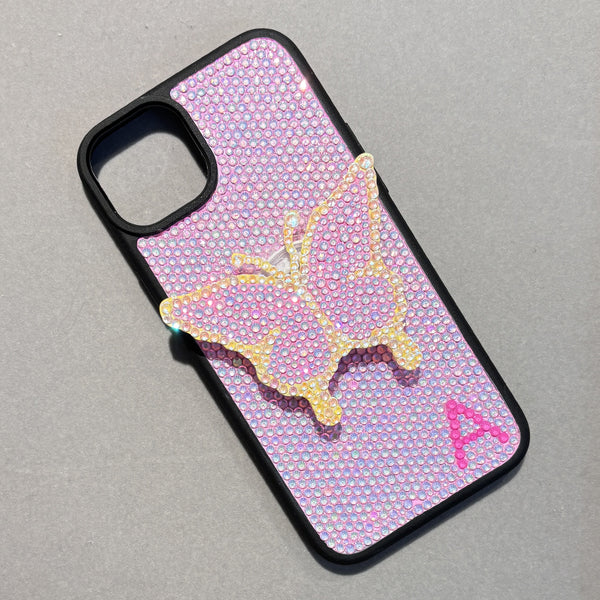 Butterfly Phone Grip with Initial letter (Design 003)