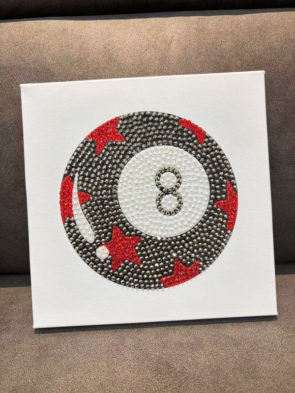 DIY 8 Ball Diamond Painting Canvas Kit