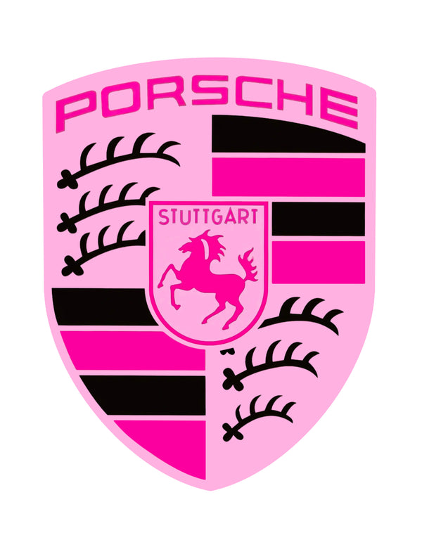 DIY Pink Porsche Logo Rhinestone Canvas Kit