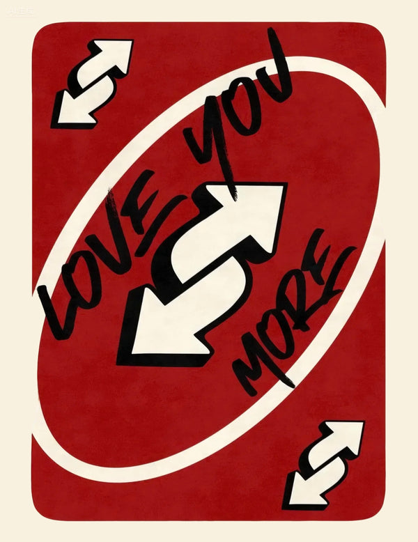 DIY UNO Love You More Red Card Rhinestone Canvas Art Kit