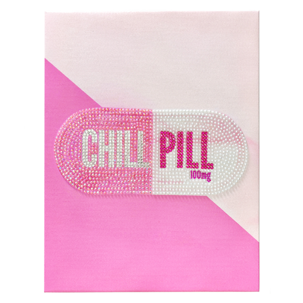 DIY Pink Chill Pill Rhinestone Canvas Kit