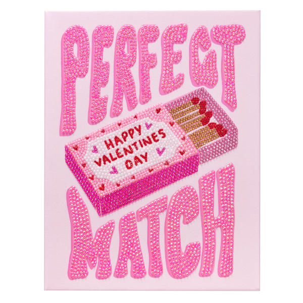 DIY Pink Perfect Match Rhinestone Diamond Painting Canvas Kit