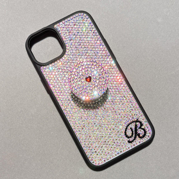 Luxury Personalized Bling Rhinestone  Phone Case With Grip #001