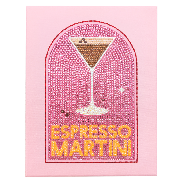 DIY Espresso Martini Rhinestone Canvas Art Kit