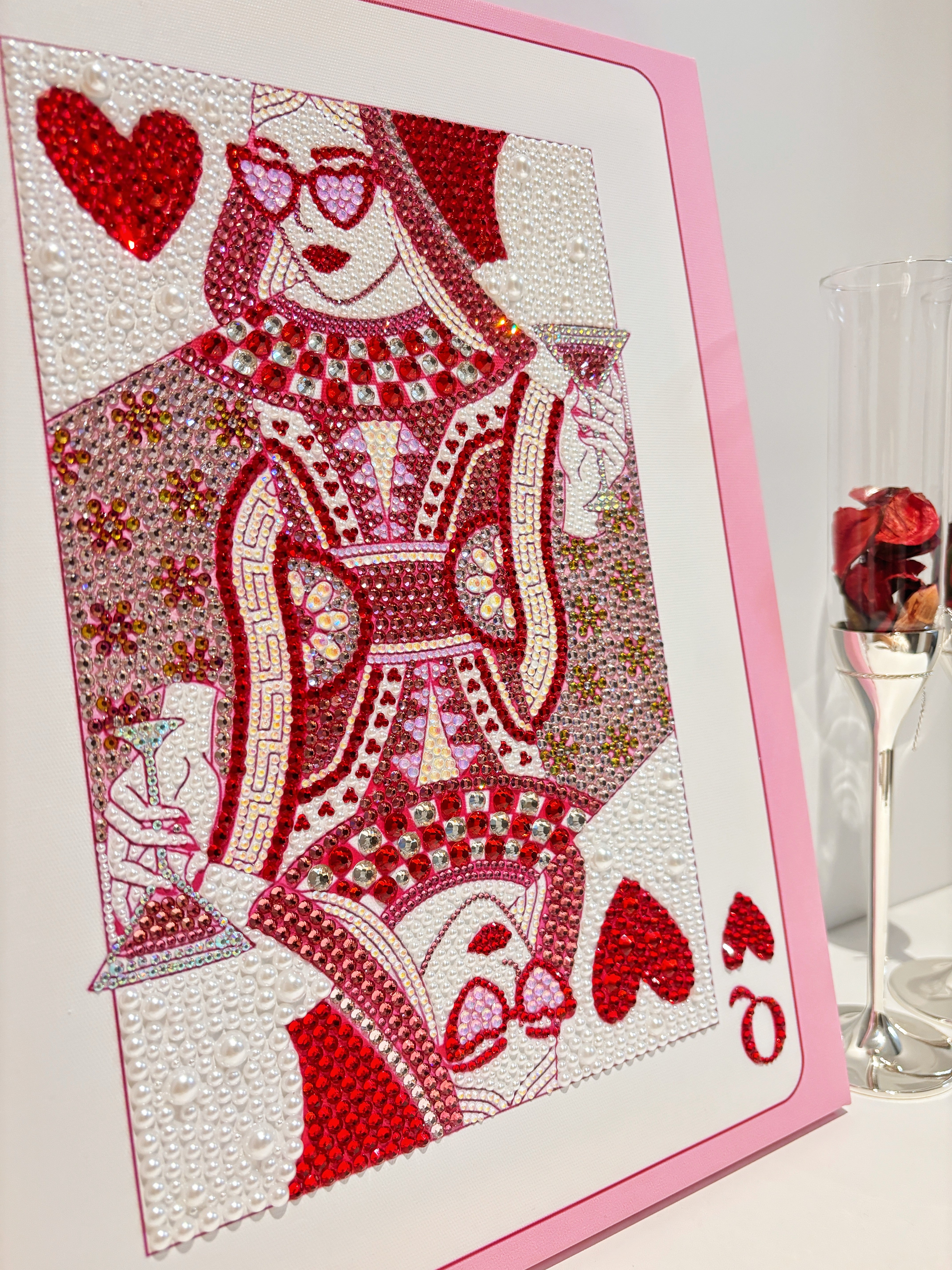 DIY Red Queen Card Rhinestone Canvas Art Kit – blingvogue