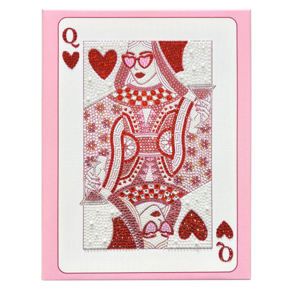 DIY Red Queen Card Rhinestone Canvas Art Kit