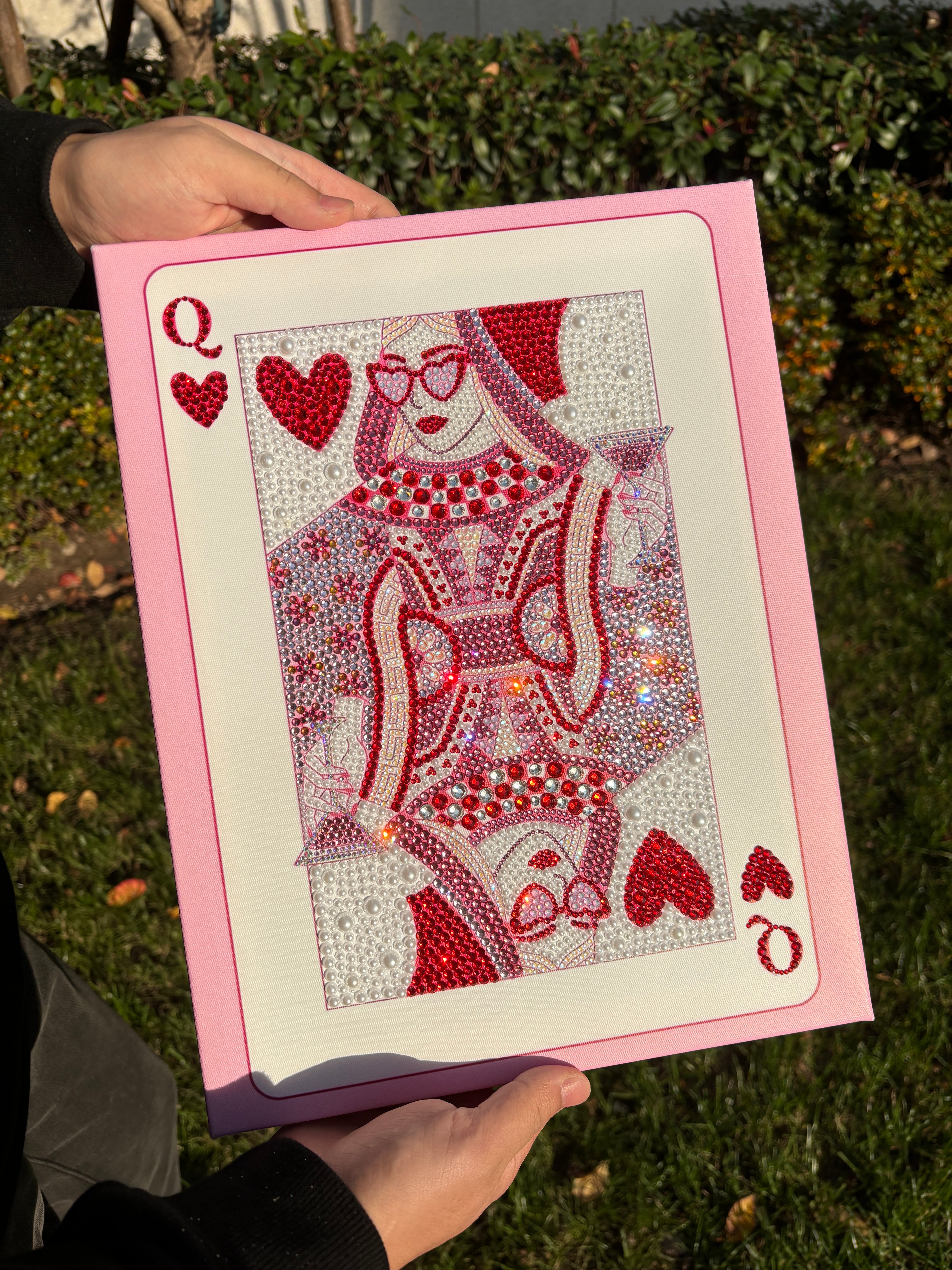DIY Red Queen Card Rhinestone Canvas Art Kit – blingvogue