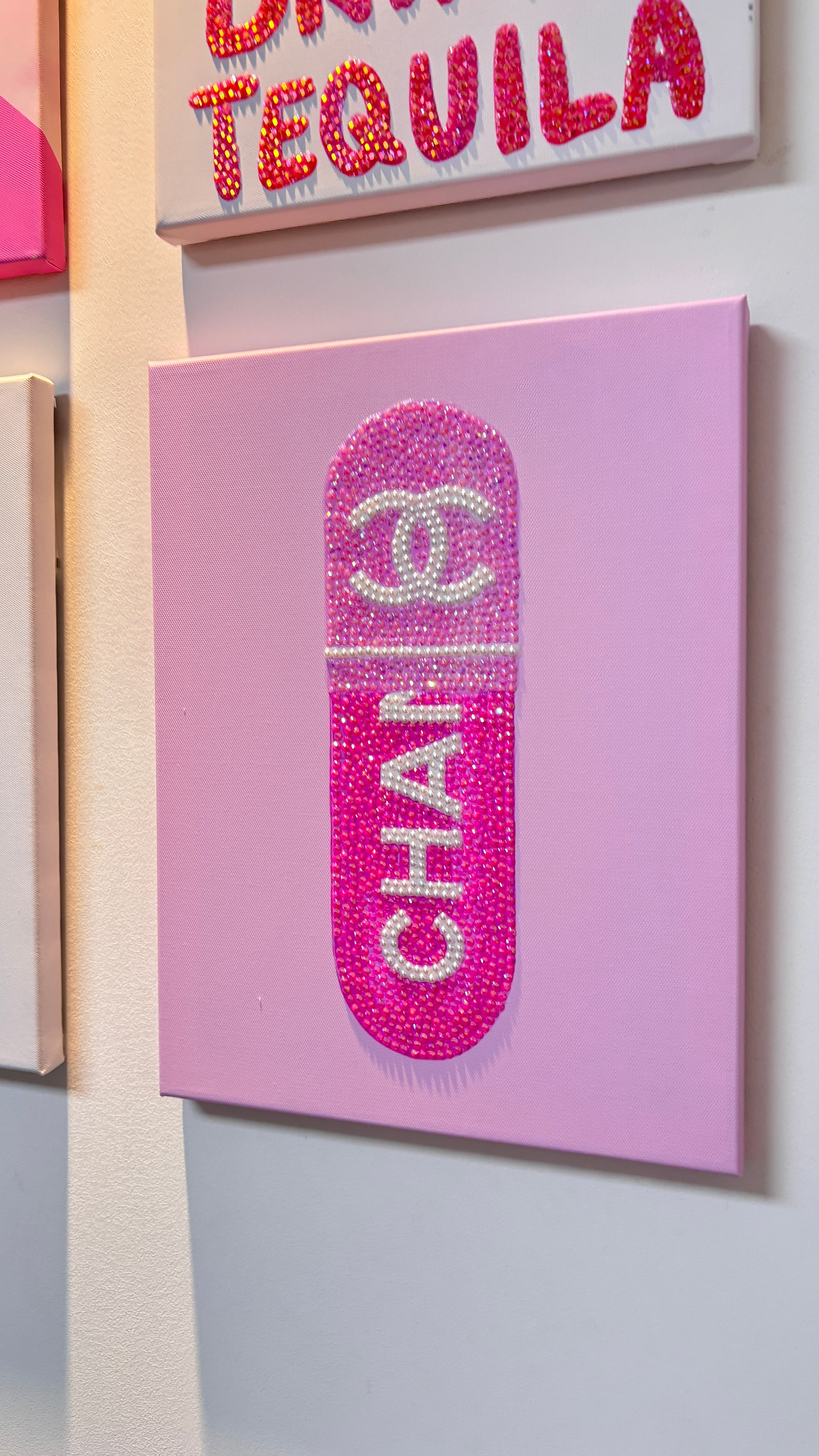 DIY Chanel Pill Rhinestone Canvas Art Kit – blingvogue