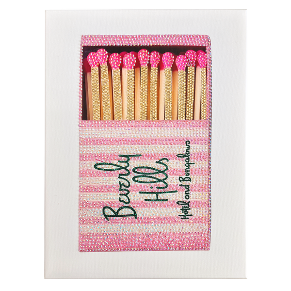 DIY Beverly Hills Hotel Pink Matchbox Rhinestone Canvas Kit