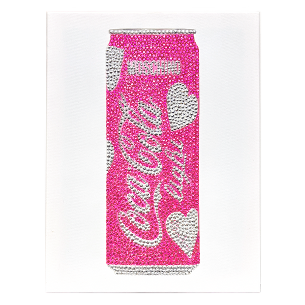 DIY Pink Coca Cola Rhinestone Canvas Kit