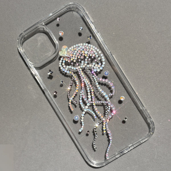 Personalized Crystal Bling Jellyfish Phone Case