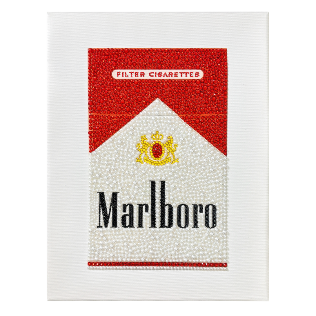 Rhinestone canvas art marlboro