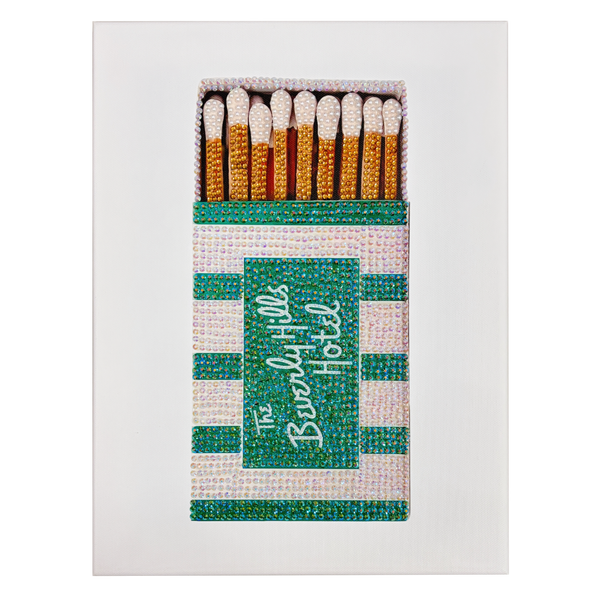 DIY Beverly Hills Hotel Green Matchbox Rhinestone Canvas Kit