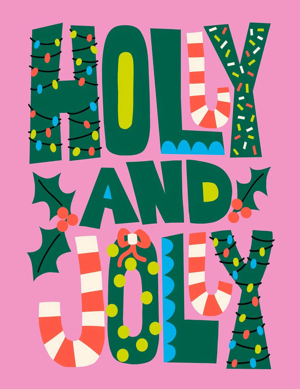 DIY Chirstmas Holly Jolly Rhinestone Canvas Art Kit