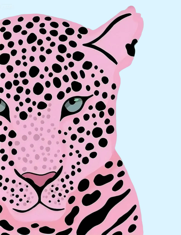 DIY Pink Leopard Rhinestone Canvas Art Kit