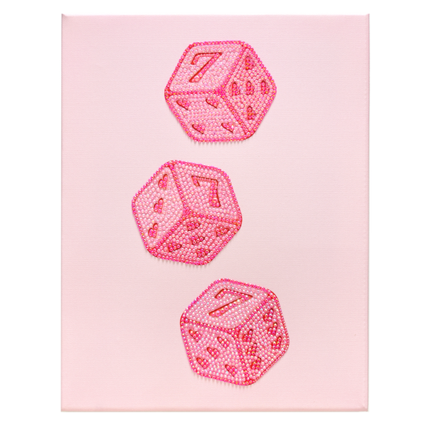 DIY Lucky 7 Dice Rhinestone Canvas Art Kit