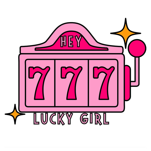 DIY Pink Lucky Girl Rhinestone Canvas Kit