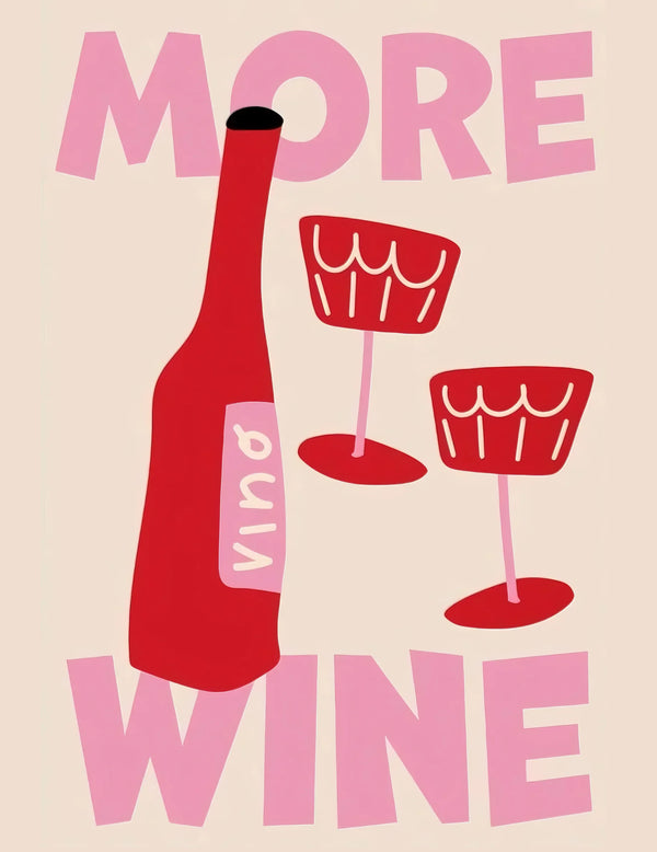 DIY More Wine Rhinestone Canvas Kit