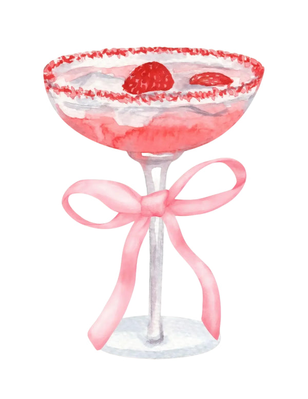 DIY Strawberry Martini Rhinestone Canvas Art Kit